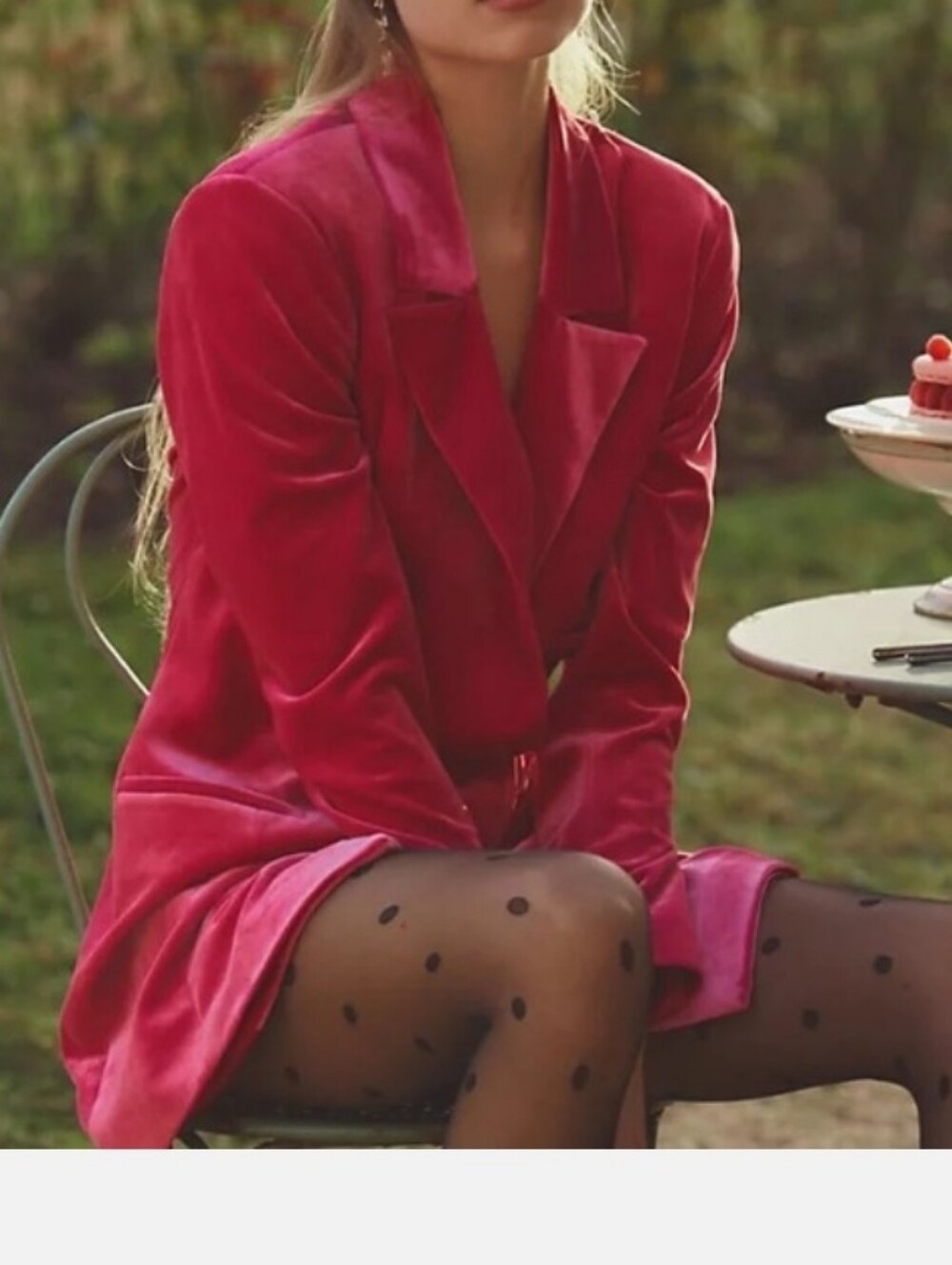 MINKPINK Velvet Blazer Pink Fuschia Anthropologie Womens Small New With Tags